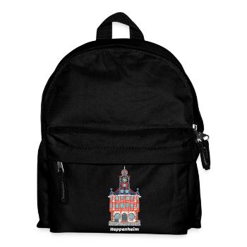Heppenheim Historic Town Hall, Hesse, Drawing - Kids' Backpack - black - Front