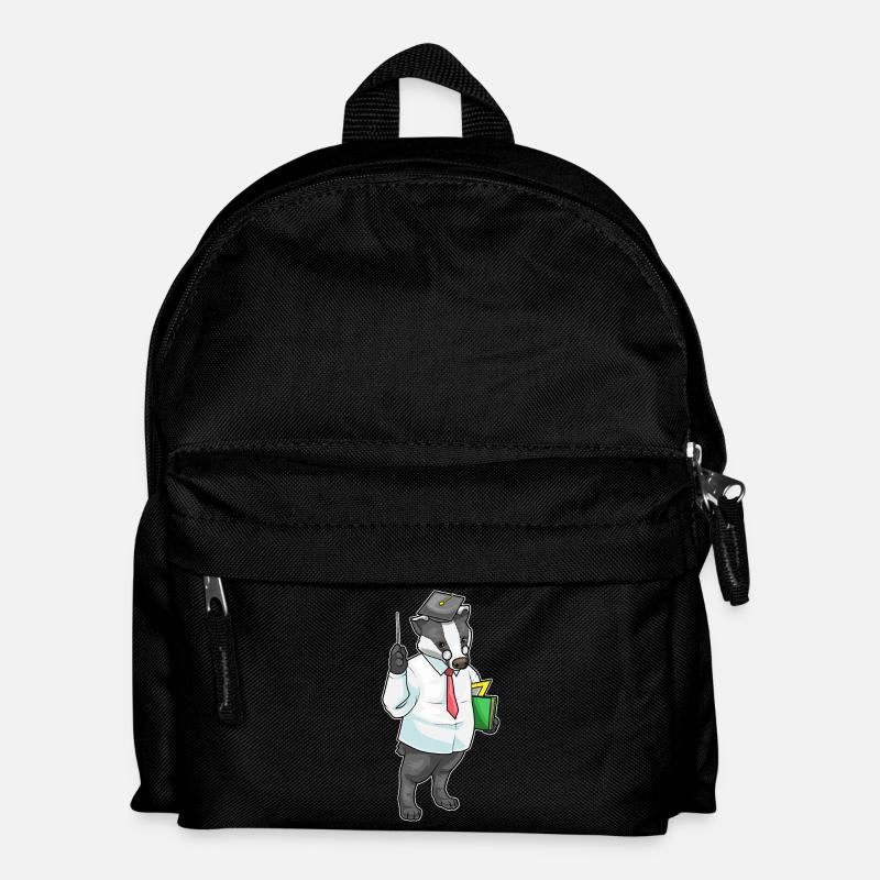 Dachs Mathe Lehrer - Kinder Rucksack - Schwarz