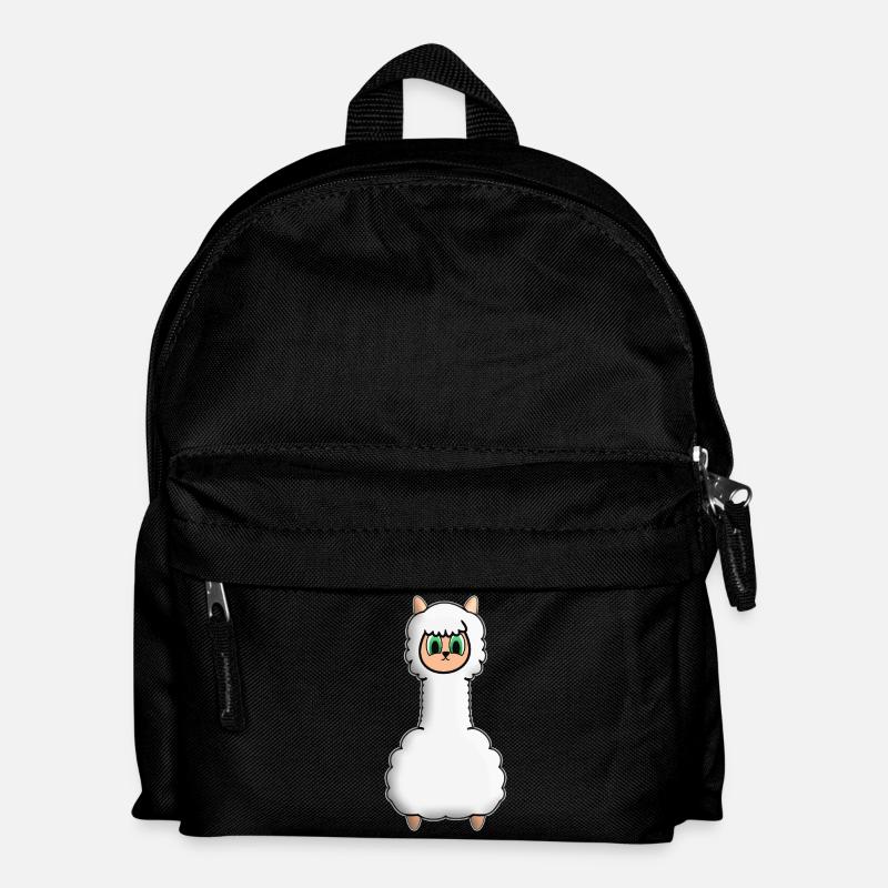 Alpaka - Kinder Rucksack - Schwarz