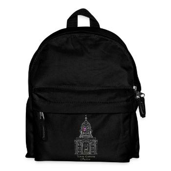 Austin, Zeichnung Texas Capitol, USA - Kinder Rucksack - Schwarz - Vorne