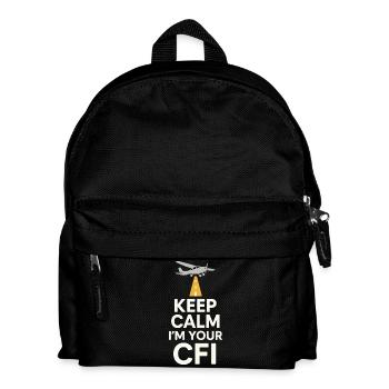 Flight Instructor Cfi Pilot Aviation Instructor - Kids' Backpack - black - Front