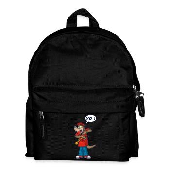 Wolf rapper - Kids' Backpack - black - Front