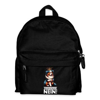 Before you ask: Australian Shepherd Aussie Aussie - Kids' Backpack - black - Front