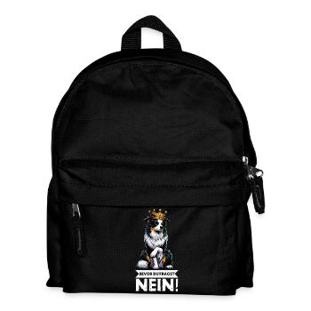 Before you ask: Australian Shepherd Aussie Aussie - Kids' Backpack - black - Front