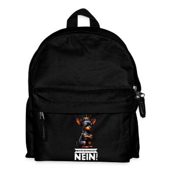 Avant de demander à Miniature Pinscher Pinscher Pinscher Fan - Sac à dos Enfant - noir - Devant