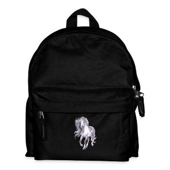 Cheval à longue crinière - Sac à dos Enfant - noir - Devant