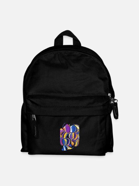 Abstrakte Farbkrabbe - Kinder Rucksack - Schwarz
