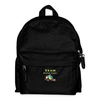 Morgenmuffel Schlafshirt - Kinder Rucksack - Schwarz - Vorne