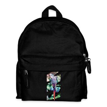 Wellensittich - Kinder Rucksack - Schwarz - Vorne