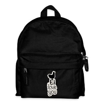 Ei love you - Kinder Rucksack - Schwarz - Vorne