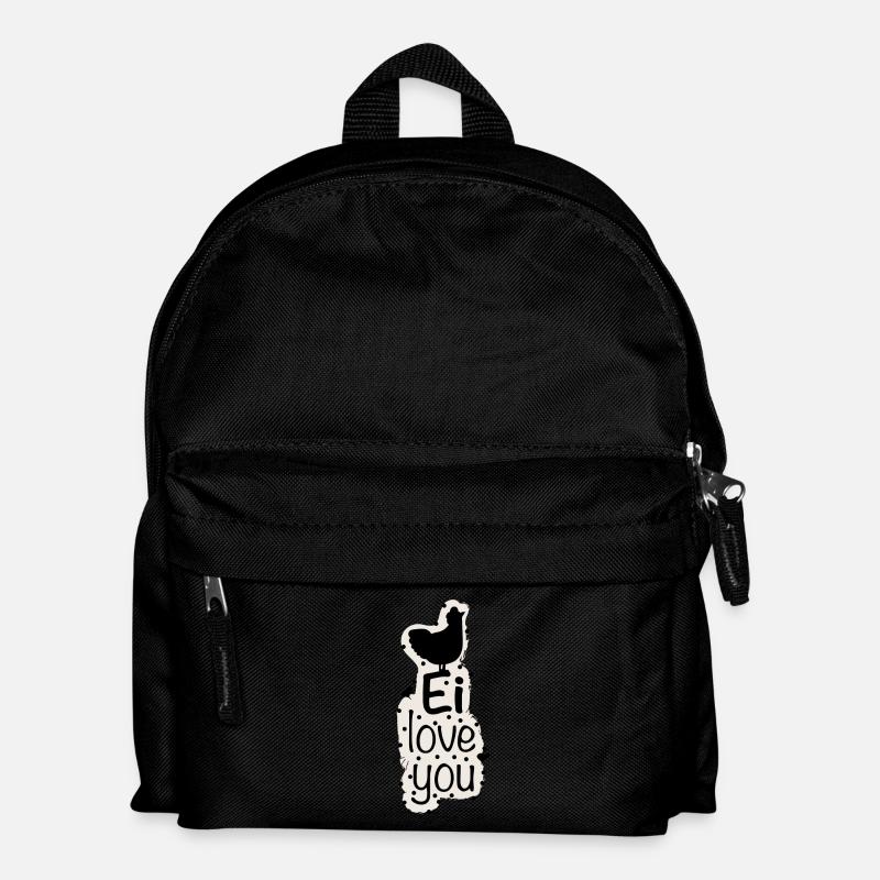 Ei love you - Kinder Rucksack - Schwarz