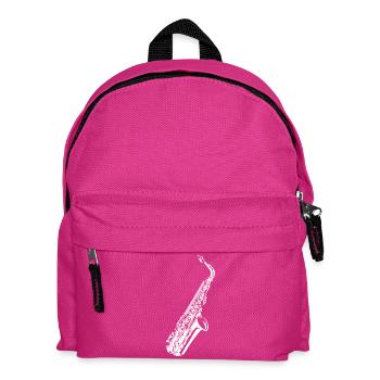 Saxophone icon Symbol Illustration Instrument Music - Kids' Backpack - fuchsia - Front