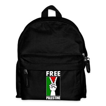 Free palestine Peacezeichen siegeszeichen hand - Kinder Rucksack - Schwarz - Vorne
