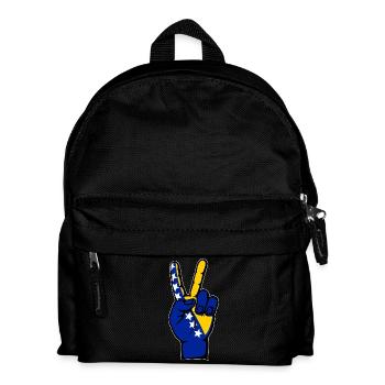 Bosnia Flag Peace Victory Symbol - Kids' Backpack - black - Front