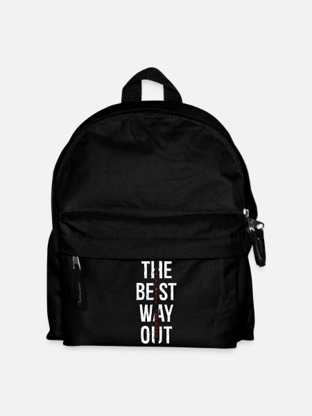 the best way out is always though - Kids' Backpack - black