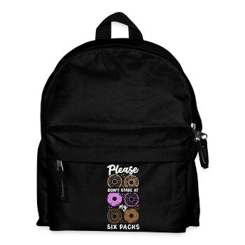 Donut Fitnessstudio Training - Kinder Rucksack - Schwarz - Vorne