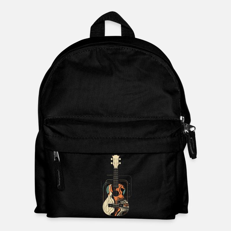 Ukulele Grafik - Kinder Rucksack - Schwarz