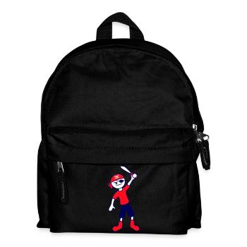 Funny Pirate Sabre Kid Cute Headwrap Toddler - Kids' Backpack - black - Front