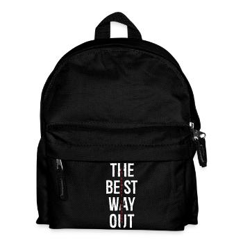 the best way out is always though - Kids' Backpack - black - Front
