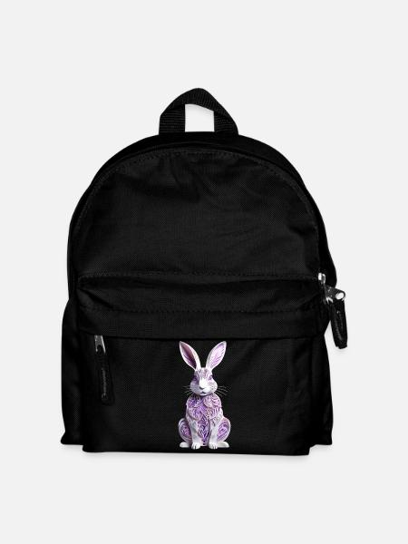 Bunny - Easter Bunny in Silhouette - Kids' Backpack - black