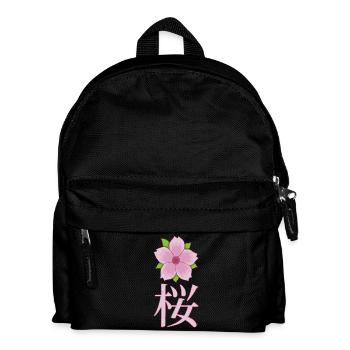 Japanese cherry blossom - Kids' Backpack - black - Front