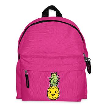 Kawaii Ananas Mascotte - Kinder Rucksack - Fuchsia - Vorne