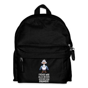 Früher War Alles Besser - Kinder Rucksack - Schwarz - Vorne