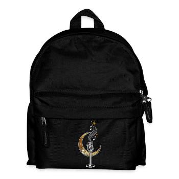 Microphone with Moon Crescent Moon – Music Motif - Kids' Backpack - black - Front