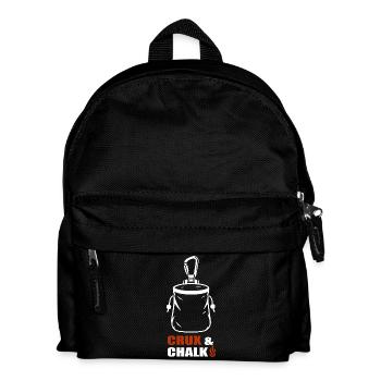 Crux & Chalk – Klettern - Kinder Rucksack - Schwarz - Vorne