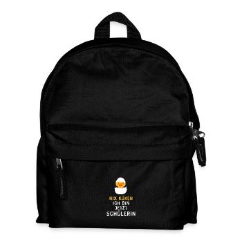 Küken Schülerin Mädchen Einschulung Schule groß - Kinder Rucksack - Schwarz - Vorne