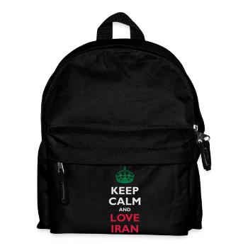 Keep Calm & Love Iran - Sac à dos Enfant - noir - Devant