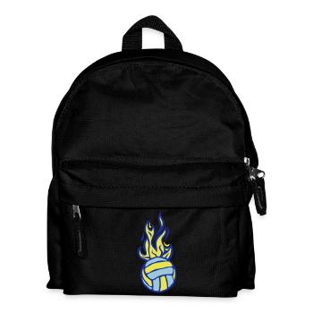 Flammenwasserball Volleyball Ballon Feuer - Kinder Rucksack - Schwarz - Vorne