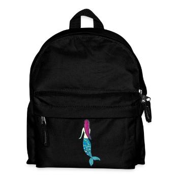 meerjungfrau - Kinder Rucksack - Schwarz - Vorne