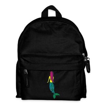 meerjungfrau - Kinder Rucksack - Schwarz - Vorne