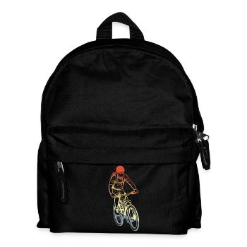 Dessin de vététiste vintage - Sac à dos Enfant - noir - Devant