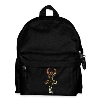 Ballerina Skizze Vintage Look - Kinder Rucksack - Schwarz - Vorne