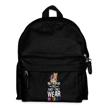 Je ne le porte que depuis que je ne peux pas porter ma fursuit - Sac à dos Enfant - noir - Devant