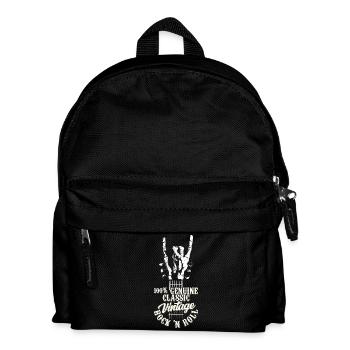 100% Genuine Classic Vintage Rock 'n Roll Music - Kids' Backpack - black - Front