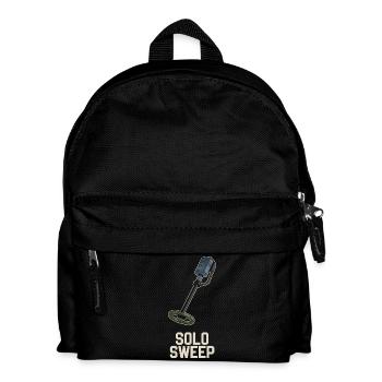 Introverted metal detector hobbyist - Kids' Backpack - black - Front