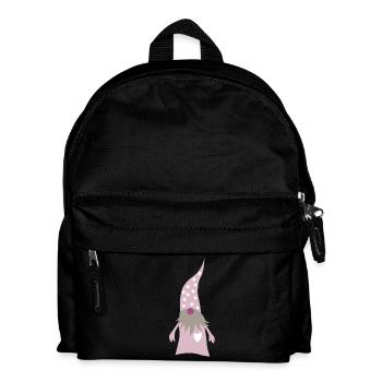 Wichtel Dots Punkte rosa Pastell Weihnachten Xmas - Kinder Rucksack - Schwarz - Vorne