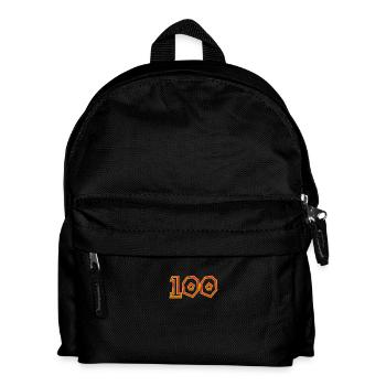 100. 100 YEARS. 100th ANNIVERSARY. 100 BIRTHDAY - Kids' Backpack - black - Front