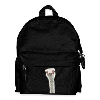 Strauß - Kinder Rucksack - Schwarz - Vorne