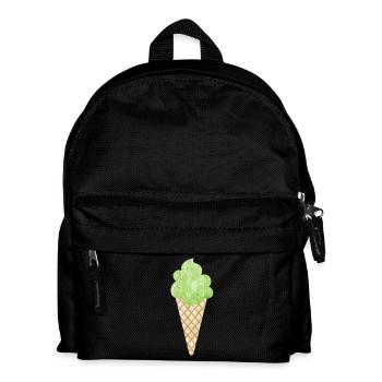Eis Waffel Eiswaffel Eiscreme Waldmeister grün - Kinder Rucksack - Schwarz - Vorne