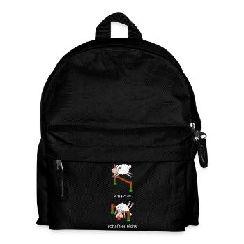 schaft es lustige Schafe Schäfchen zählen springen - Kinder Rucksack - Schwarz - Vorne