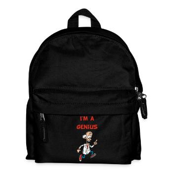 Ich bin ein Genie (Englisch) - Kinder Rucksack - Schwarz - Vorne