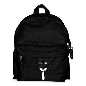 Business cat - Kids' Backpack - black - Front