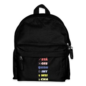 Pen and Paper Attribute | Pen and Paper - T-Shirt - Kids' Backpack - black - Front