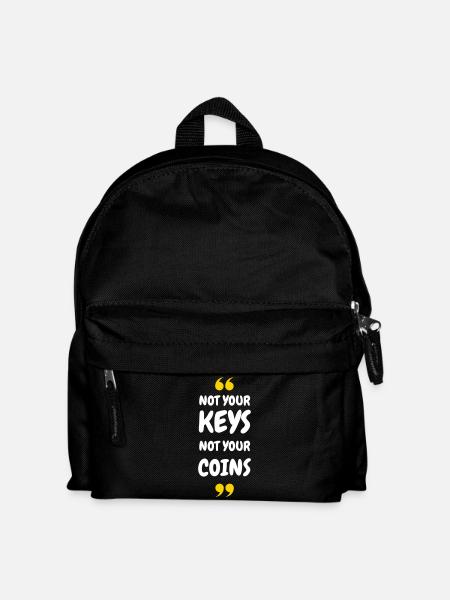 Bitcoin 2025 Security-Not Your Keys Not Your Coin - Kids' Backpack - black
