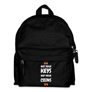Bitcoin 2025 Security - Not Your Keys Not Your Coi - Kinder Rucksack - Schwarz - Vorne