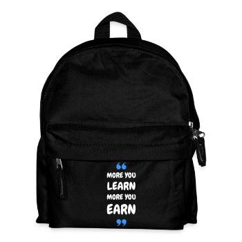 Plus vous apprenez, plus vous gagnez - Sac à dos Enfant - noir - Devant
